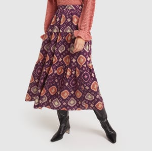 Ulla johnson chantal outlet floral maxi skirt