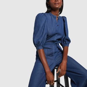 Lightweight shop denim jumpsuit