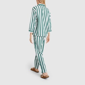 SLEEPY JONES  Marina Pajama Set Green & White Tent Stripe – Sleepy Jones