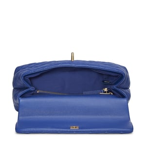 What Goes Around Comes Around Chanel Blue Caviar Coco Handle Bag
