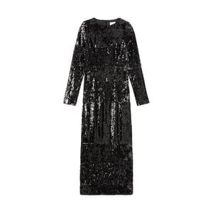 Graphic Sequin Wool Blend T Dress - Ready to Wear