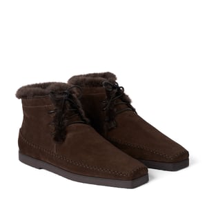 Toteme The High Top Shearling Moccasin Boots goop