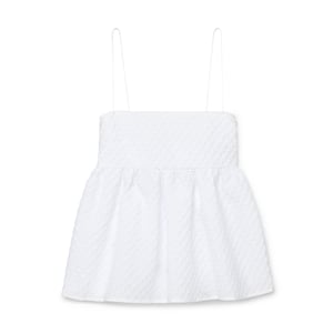 Beverly stripe fil coupé peplum satin top on sale