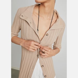 Shrunken ribbed hotsell cardigan sweater