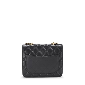 What Goes Around Comes Around Chanel Black Calfskin Chain Handle Flap Bag