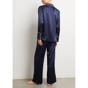 Shop Petite Plume Wide-Cuff Silk Pajama Set