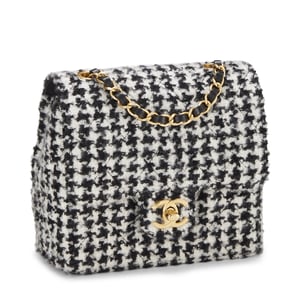 What Goes Around Comes Around Chanel Houndstooth Wool Square Flap