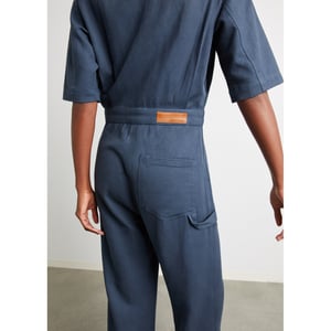 RIVET UTILITY Worker Short Sleeve Knit Cord Jumpsuit
