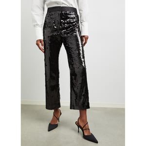 Sequin cigarette pants online