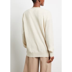 Gwen V Neck Jumper in Off White - Glue Store