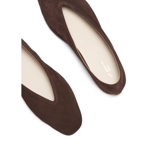 LE MONDE BERYL, Luna Almond Toe Leather Ballerina Flats