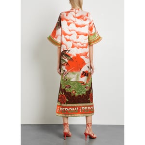 ALEMAIS Hotel Lamu floral-print midi dress - Orange