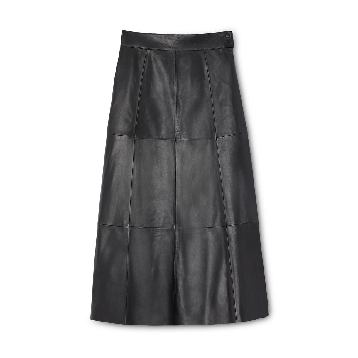 G. Label by goop Marilyn Midlength Leather Skirt