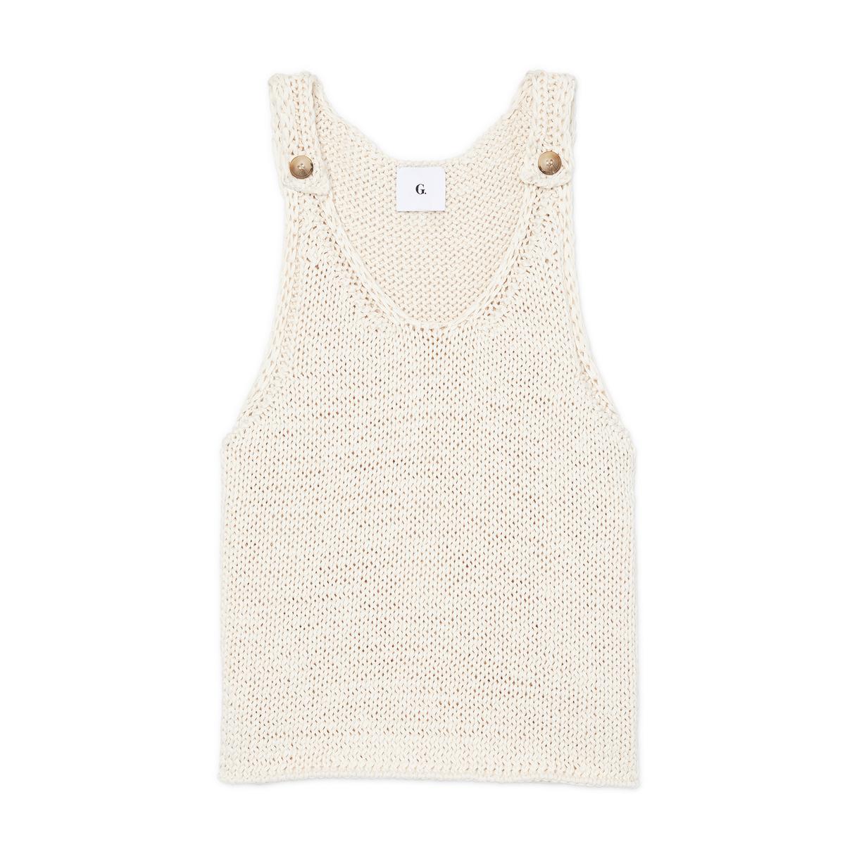 G. Label by goop Carrie Chunky Knit Top With Buttons | goop