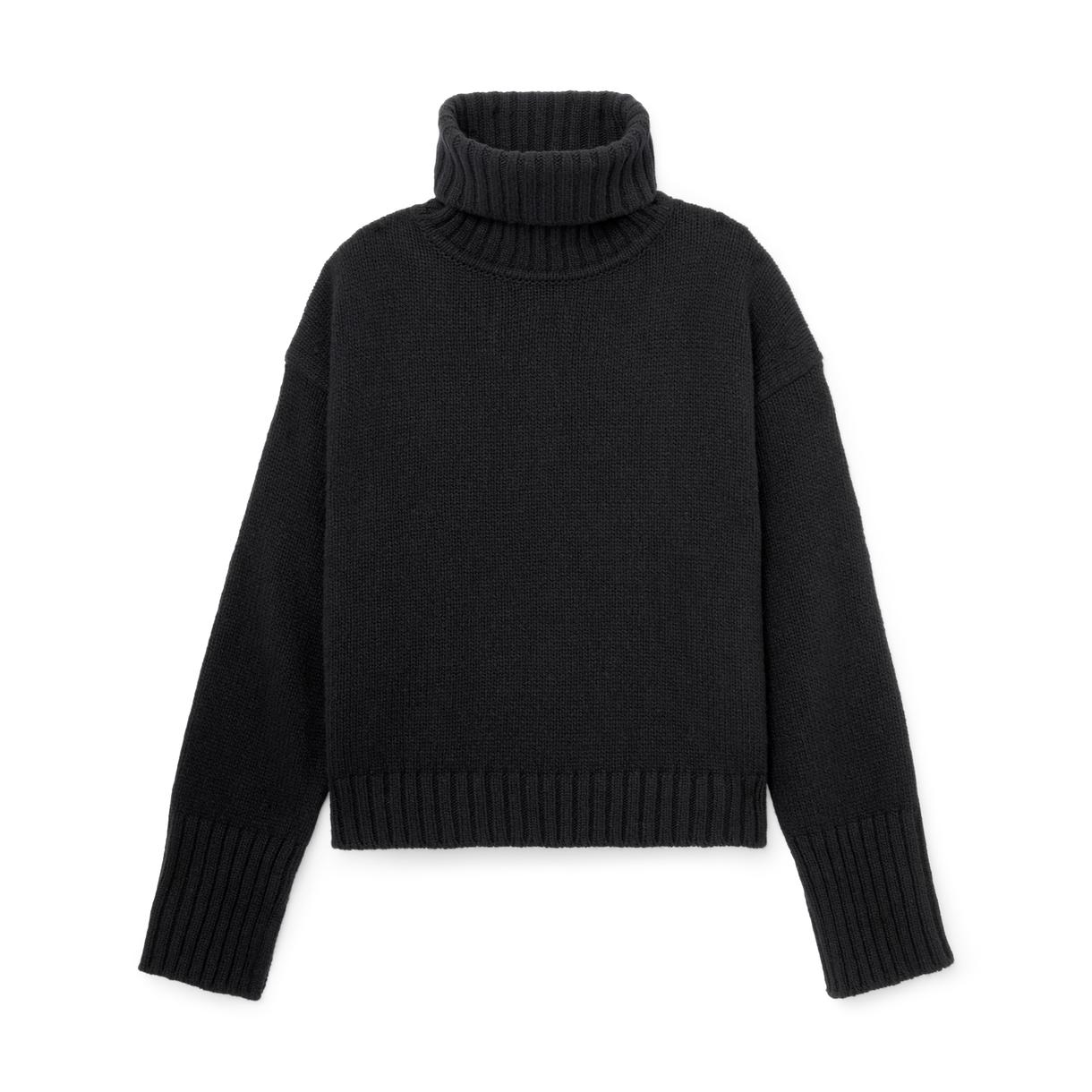 G. Label by goop Dashy Split-Back Turtleneck Sweater