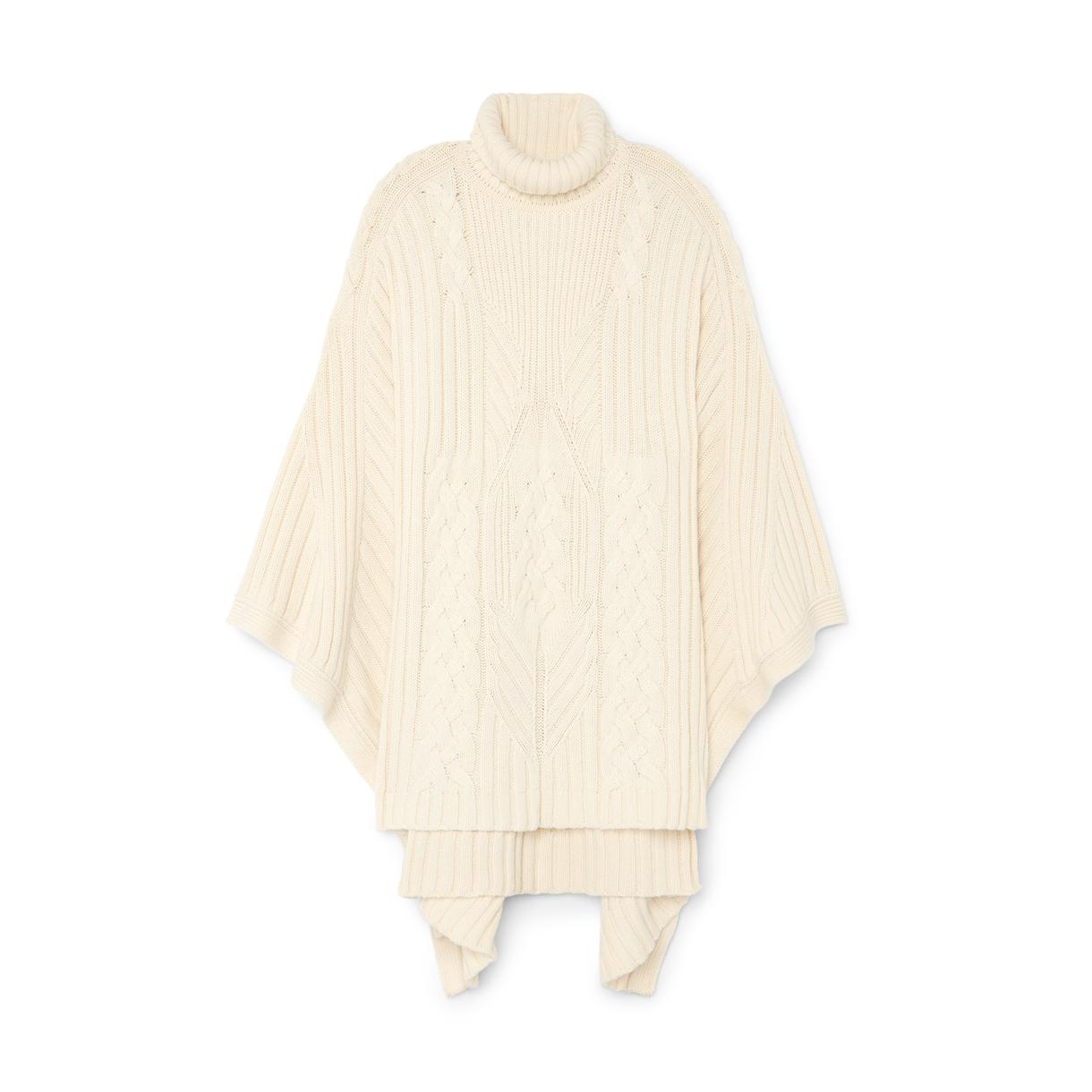 G. Label by goop Bloomer Cable-Knit Poncho