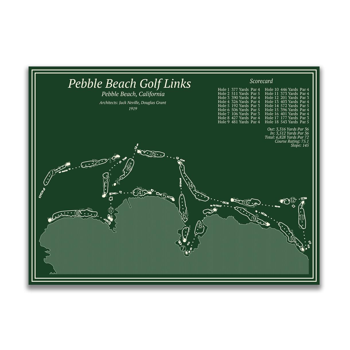 Pebble Beach Golf Course Map – Pebble Beach Golf Links – RMLIZB