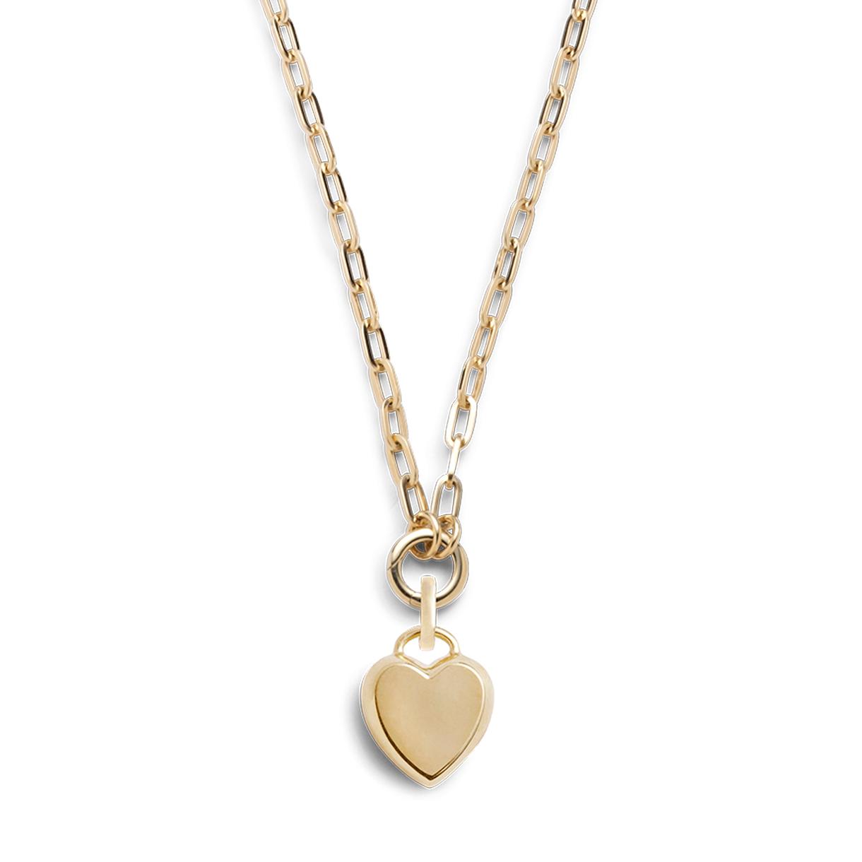Foundrae Refined Open Clip Chain with Heart Ingot
