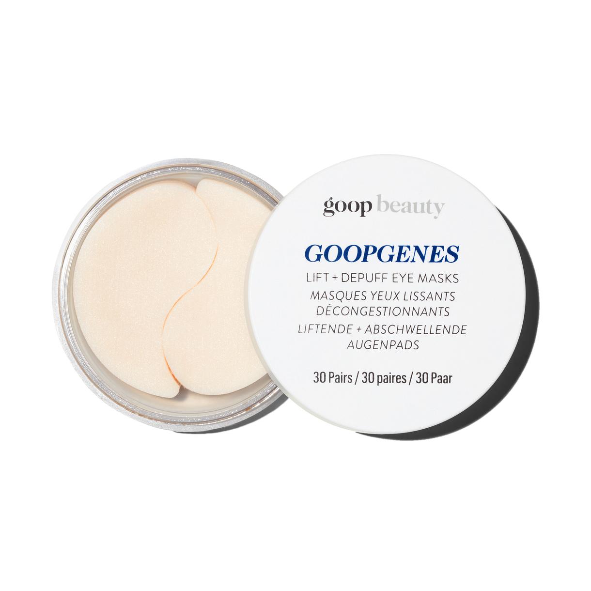 Product shot of goop Lift + Depuff Eye Masks.