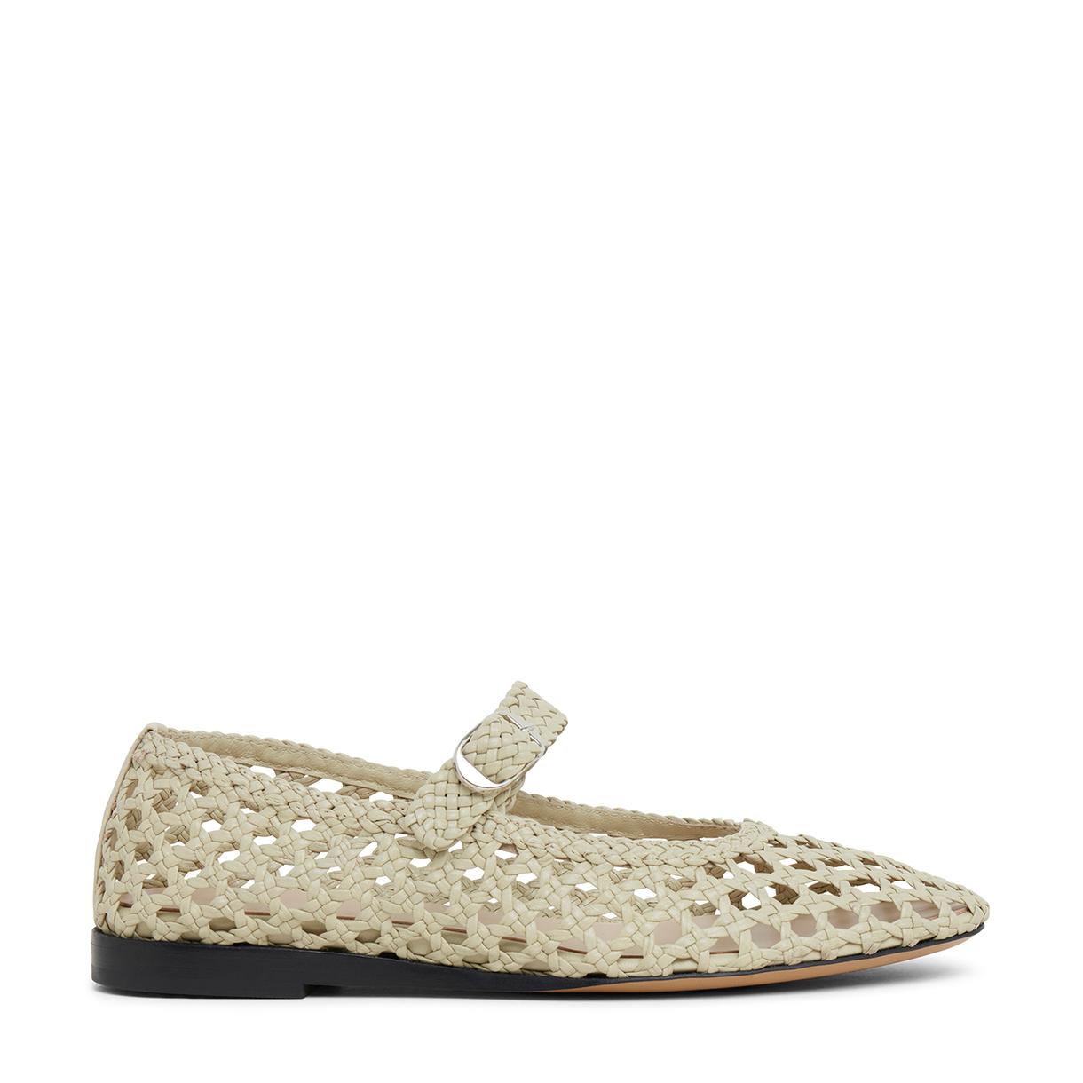 Le Monde Beryl Woven Leather Mary Janes