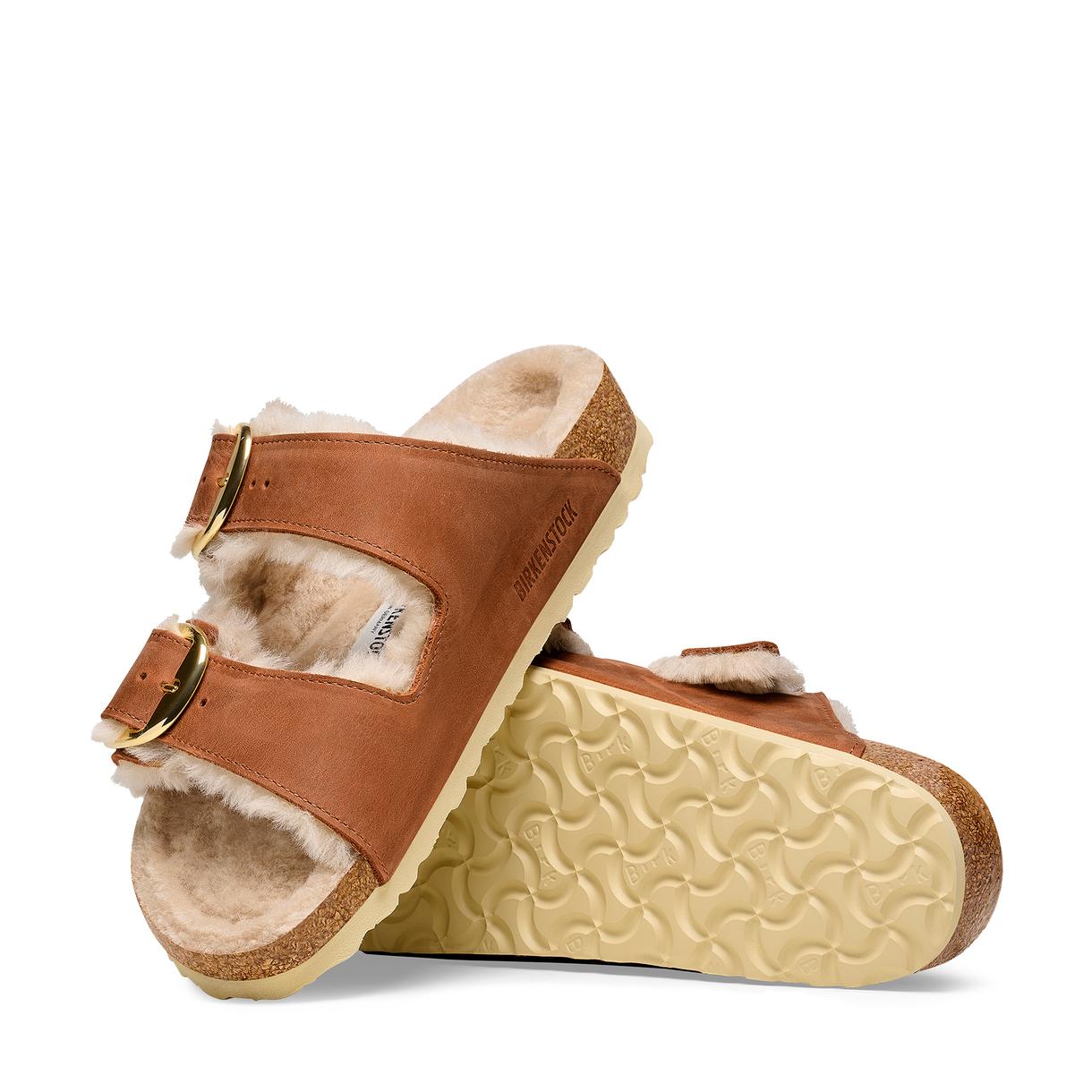 Birkenstock Arizona Big-Buckle Shearling-Lined Sandals