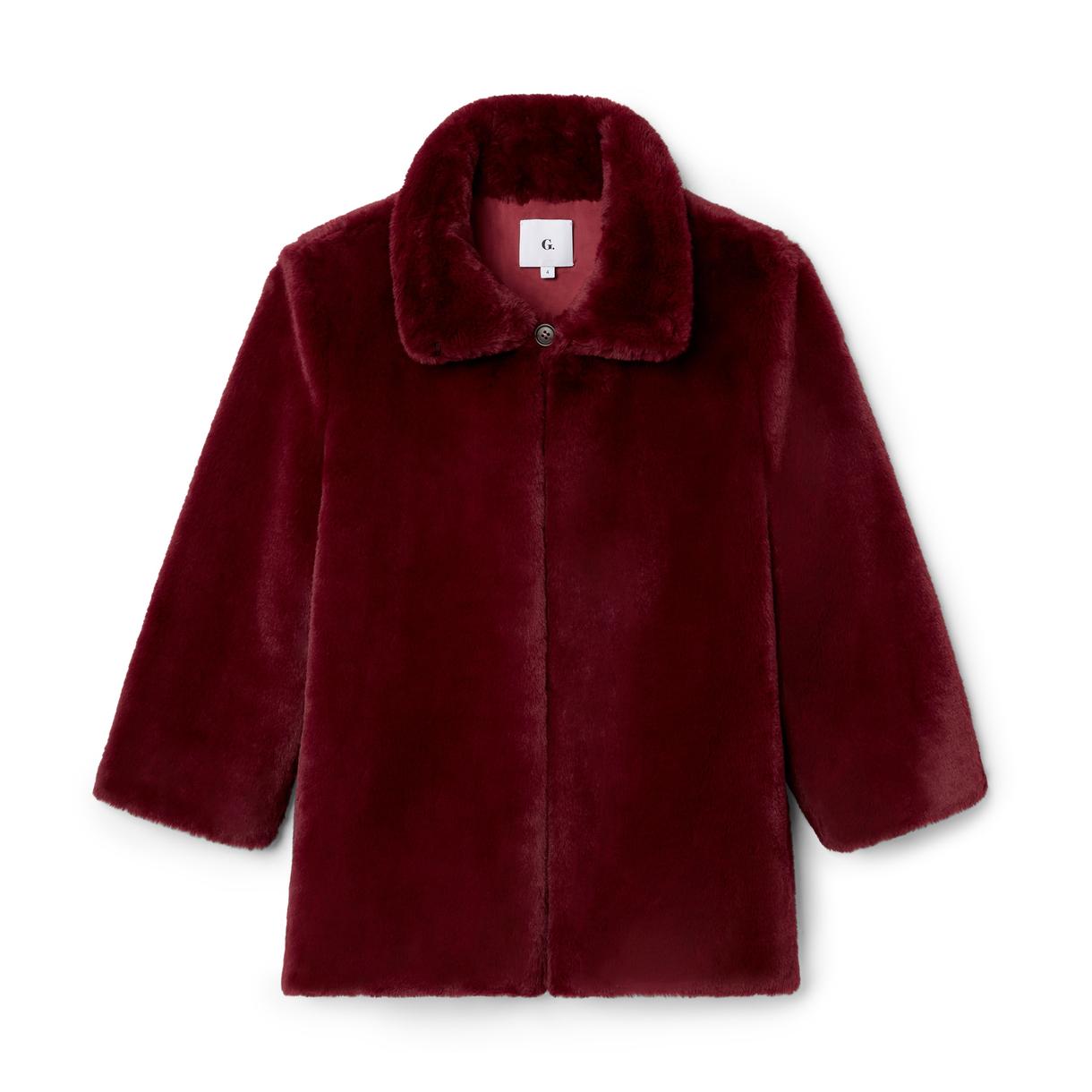 G. Label by goop Faux-Fur High-Collar Jacket