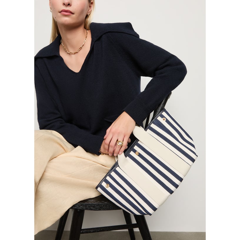 Rue de Verneuil Françoise Striped Shoulder Bag | goop