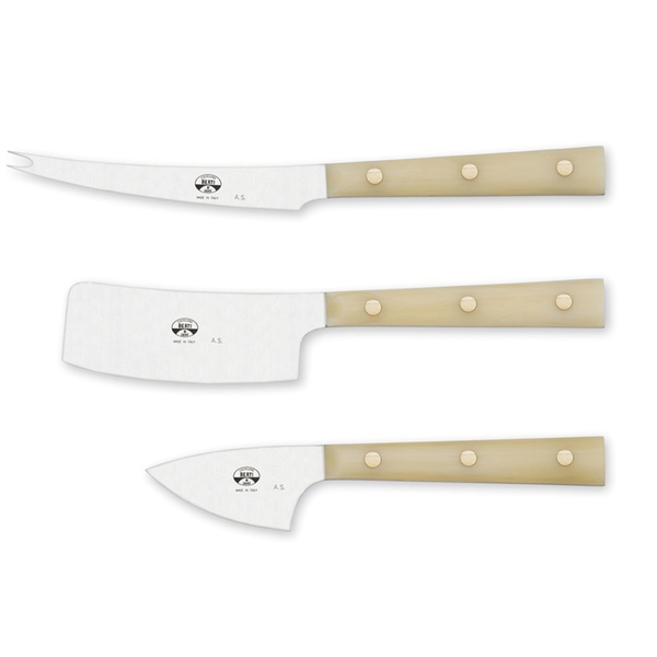 COLTELLERIE BERTI FOR MATCH White Insieme Cheese Knives, Set of 3