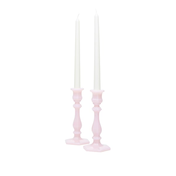 MOSSER GLASS x goop goop-Exclusive Pink Glass Candlesticks