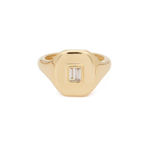 SHAY JEWELRY Essential Pinky Ring With Baguette Diamond
