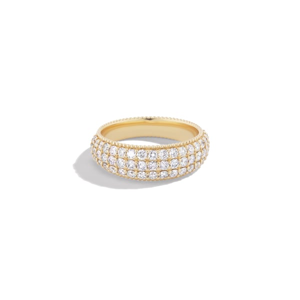 Sophie Ratner Wide Pave Band with Milgrain