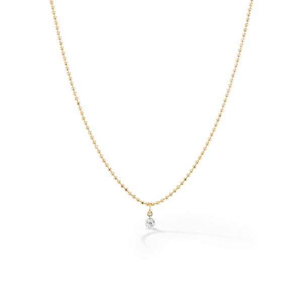 Sophie Ratner Pierced Diamond Ball Chain Necklace