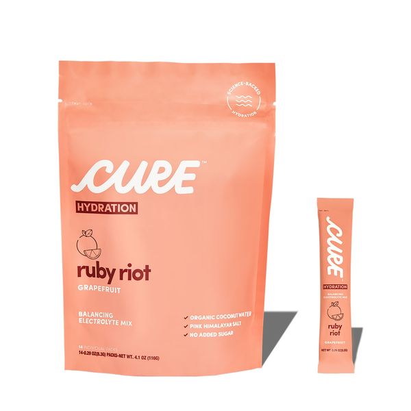 CURE HYDRATION Ruby Riot Grapefruit Daily Electrolyte Mix