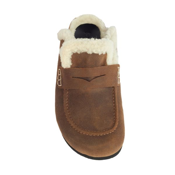 JW ANDERSON Leather-Shearling Loafers