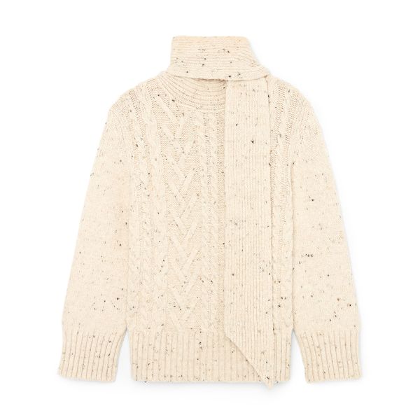 GANNI Cable Knit Pullover Sweater