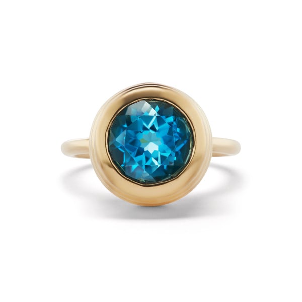 BECK FINE JEWELRY Grotto Ring in Blue Topaz
