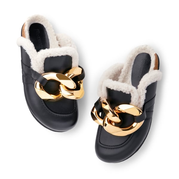 JW Anderson Shearling Chain Loafers