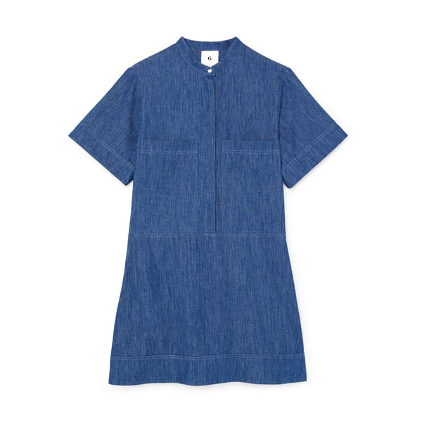 G. LABEL BY GOOP Charlie Chambray Utility Minidress