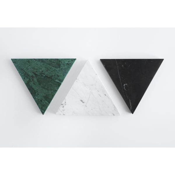 FS Objects Triangle Marble Trivet