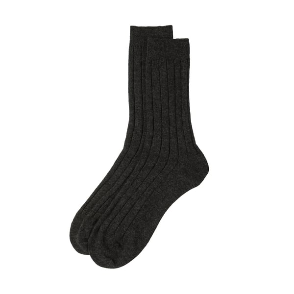 JOHNSTONS OF ELGIN Men's Cashmere Ribbed Socks