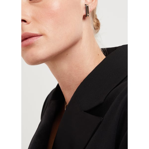 G. Label by goop Fiene Yellow Gold and Black Pavé Ear Cuff