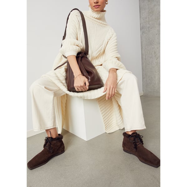 Toteme The High-Top Shearling Moccasin Boots