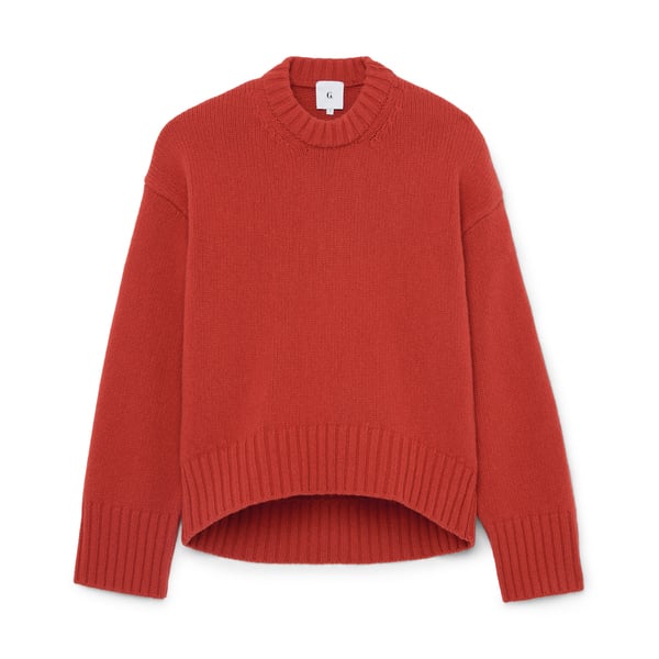 G. LABEL BY GOOP Theo Crewneck Rounded Sweater