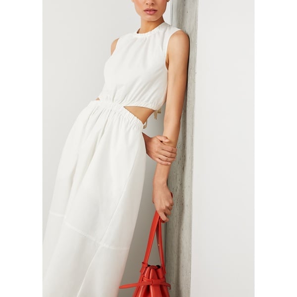 Proenza Schouler White Label Poplin Cutout Midi Dress