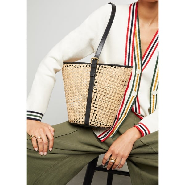 MyEA Bag woven straw shopper bag