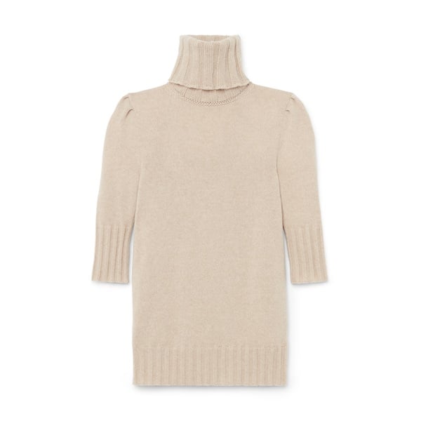 G. Label by goop Cosmo Short Puff-Sleeve Sweater