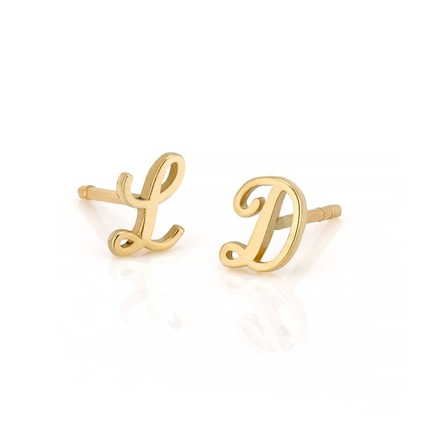 Sarah Chloe Amelia Initial Stud (Single)