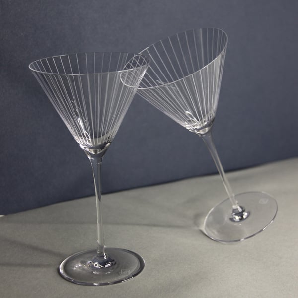 Richard Brendon goop-Exclusive Pinstripe Martini Glasses, Set of 2