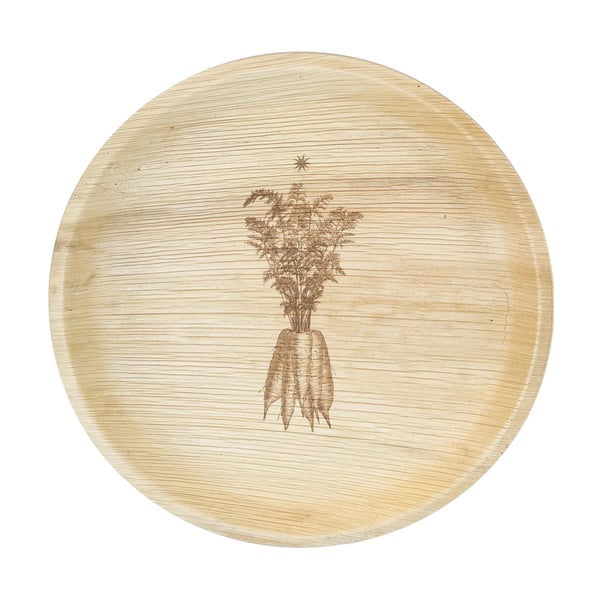 maaterra Compostable Carrot Plates, Set of 8