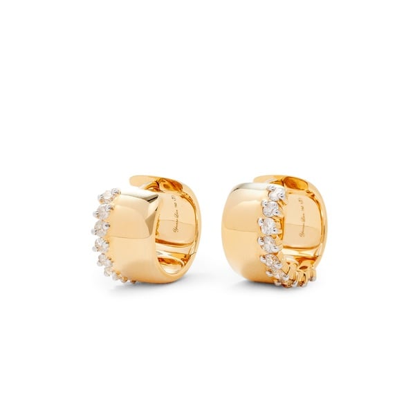 【YVONNE LEON】white gold, citrine and diamond イヤリング Earrings Maxi Soleil - Diamonds, citrines, yellow gold and